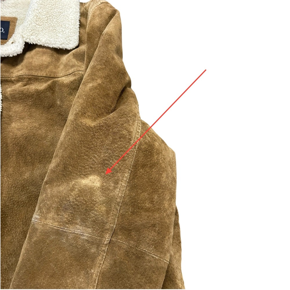 Vintage Bernardo Suede Leather Shearling 70s Jacket Penny Lane Western Ranch - Picture 5 of 13